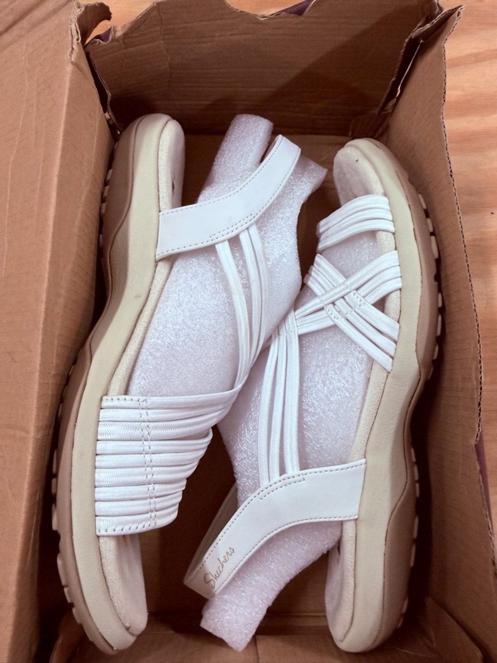 Skechers White Multi-Strap Slingback Sandals - Picture 5 of 5